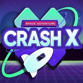 Crash X slot logo by Turbo Games at Spinfin Casino