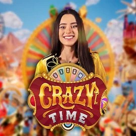 Crazy Time slot icon by Evolution, available at Spinfin Casino