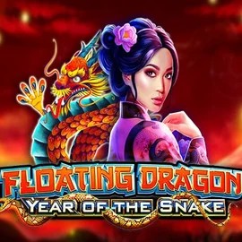 Floating Dragon Year of the Snake slot logo by Pragmatic Play at Spinfin Casino