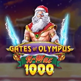 Gates of Olympus Xmas 1000 online game logo by Pragmatic Play on spinfin.eu.com