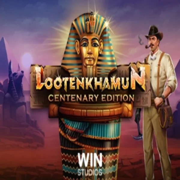 Loot'en Khamun the Dead Sea Scrolls slot logo by Win Studios at Spinfin Casino